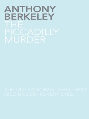cover image of The Piccadilly Murder
